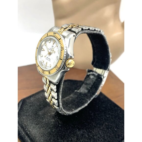 Tudor Women's Watch Vintage Swiss Automatic White Dial Two Tone Gold Steel 27mm - Picture 2 of 12